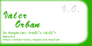 valer orban business card